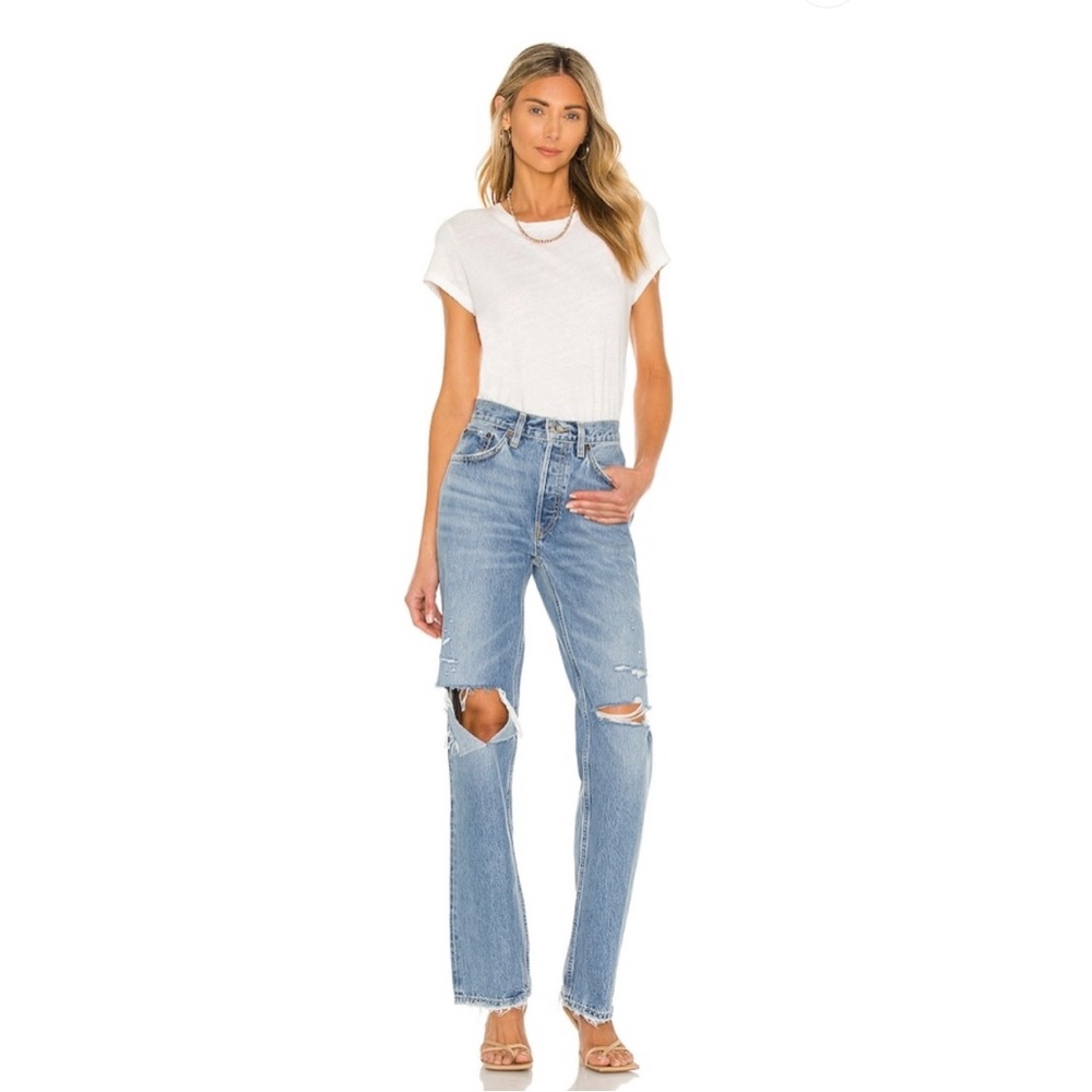 NEW Re/Done Originals 90s Comfy Jean in Sunfaded Destroy